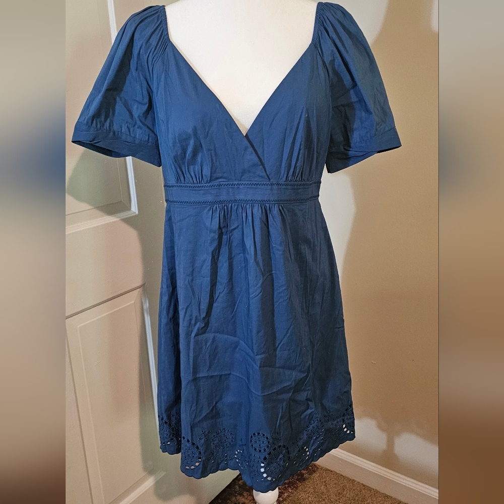 BCBGMaxAzria Navy V-Neck Mini Dress